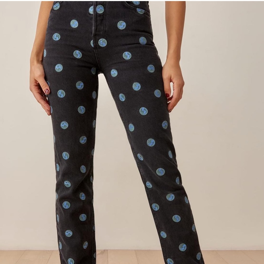 Reformation Earth Embroidered Jeans